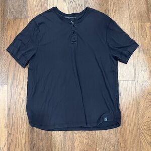 XL Lucky Brand Black Henley Tee